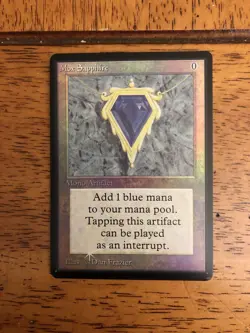 Mtg - Mox Sapphire - FOIL - Beta - Unlimited - Legacy - Commander - Edh - ALTER - Image 1