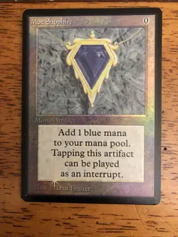 Mtg - Mox Sapphire - FOIL - Beta - Unlimited - Legacy - Commander - Edh - ALTER - Image 2