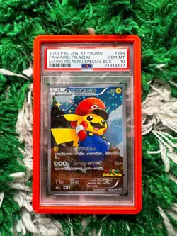 PSA10 2016 Pokemon Mario & Luigi Pikachu 294/XY-P & 296/XY- Promo GEM-MT - Image 2