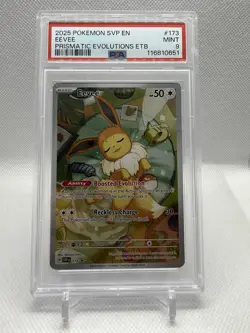 2025 POKEMON SVP EN-SV BLACK STAR PROMO ETB #173 EEVEE PSA 9 - Image 1