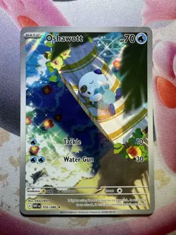 POKEMON - OSHAWOTT - 105/086 - ILLUSTRATION RARE - S&V WHITE FLARE - NM - Image 1