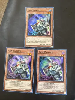 Yugioh! 3x Pain Painter x3 - OP19-EN006 - Super Rare - NM/M - Image 1