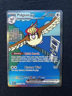 Pidgeot ex - 225/197 - Pokemon Obsidian Flames Special Illustration Rare Card NM - Image 1