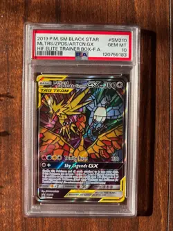 SM210 Moltres Zapdos Articuno GX ETB Promo Card PSA 10 Graded PokÃ©mon - Image 1