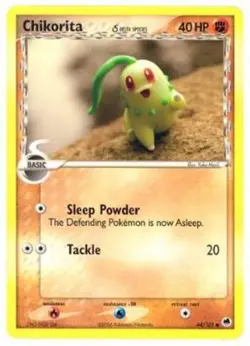 Chikorita (Delta Species) - 44/101 - Common LP, English MTG EX Dragon Frontiers - Image 1
