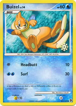 Buizel - 61/106 - Pokemon Countdown Calendar Promo PL/MP, English MTG Pokemon Pr - Image 1
