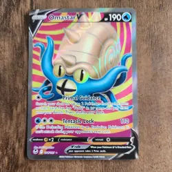 Pokemon TCG Omastar V 174/195 Silver Tempest Holo Ultra Rare Full Art - Image 1