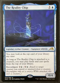 MTG Kamigawa: Neon Dynasty #74 The Reality Chip NM - Image 1