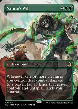 Nature's Will - Anime Borderless NM, English MTG Wilds of Eldraine Set - Image 1