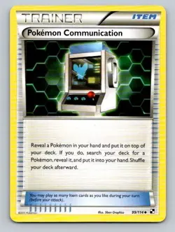 2011 Pokemon Card Black & White Pokemon Communication 99/114 - Image 1