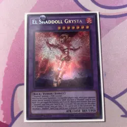Yugioh El Shaddoll Grysta NECH-EN048 Secret Rare 1st Ed NM - Image 1