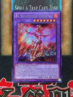 Yugioh El Shaddoll Grysta NECH-EN048 Secret Rare 1st Ed NM - Image 1