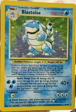 1999 Blastoise Holo Rare WOTC PokÃ©mon Card TCG 2/102 Base Set MP - Image 1