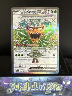 Pokemon Card Teal Mask Ogerpon EX 190/167 Twilight Masquerade Holo Ultra Rare NM - Image 1