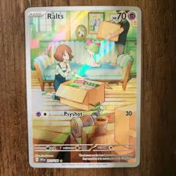 2023 Pokemon Ralts 211/198 Scarlet & Violet Illustration Rare Holo NM - Image 1
