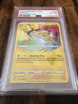 PSA 10 Amazing Rare Raikou 2020 Pokemon Vivid Voltage Holo 50/185 Gem Mint #050 - Image 7