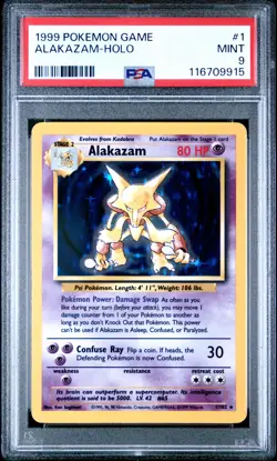 1999 Pokemon Game #1 Alakazam-Holo PSA 9 - Image 1