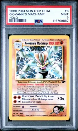 2000 Pokemon Gym Challenge #6 Giovanni'S Machamp Holo PSA 9 - Image 1