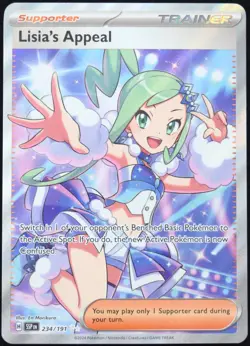 Pokemon TCG Lisia's Appeal 234/191 2024 Surging Sparks Ultra Rare Card - NM - Image 1
