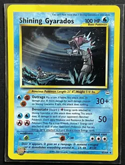 ðŸ”¥PokÃ©mon Neo Revelation 2001 Shining Gyarados Holo Secret Rare Card 65/64 - Image 1
