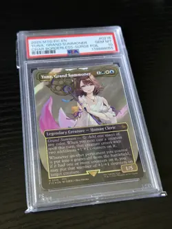 Yuna, Grand Summoner MTG Final Fantasy Char Borderless - Surge Foil #0216 PSA 10 - Image 4