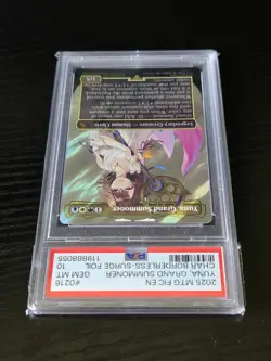Yuna, Grand Summoner MTG Final Fantasy Char Borderless - Surge Foil #0216 PSA 10 - Image 5