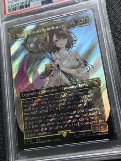 Yuna, Grand Summoner MTG Final Fantasy Char Borderless - Surge Foil #0216 PSA 10 - Image 8
