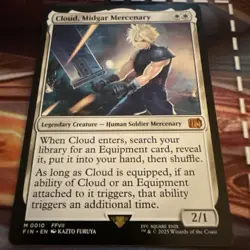 Near Mint Cloud, Midgar Mercenary MTG FIN card 10 Regular Non-foil - Image 1
