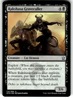 FOIL Rakshasa Gravecaller - DTK (Dragons of Tarkir) #114 MTG Magic The Gathering - Image 1