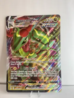 Pokemon TCG Rayquaza Vmax 111/203 Jumbo Evolving Skies Near Mint. - Image 1