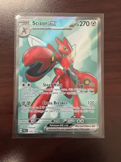 Scizor ex 195/162 Temporal Forces Full Art Ultra Rare Pokemon TCG Card NM - Image 1