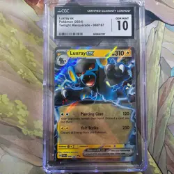 CGC 10 Luxray EX 068/167 Twilight Masquerade Full Art Double Rare Pokemon Card - Image 1