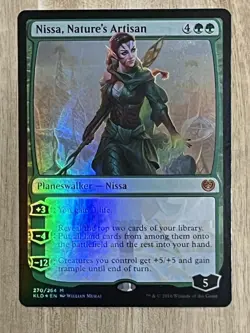 Awesome Magic The Gathering MTG Card Nissa Natureâ€™s Artisan 270/264 Foil LP - Image 1