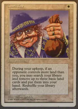 Land Tax MTG  4th Edition Regular  Magic The Gathering - Image 1