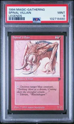 SPINAL VILLAN Legends PSA 9 Graded Vintage MTG - Image 1