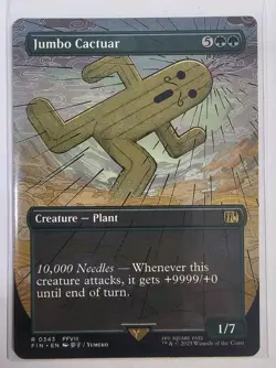 Mtg - Jumbo Cactuar (Borderless) - FINAL FANTASY (FIN) - Rare - NM - Image 1