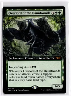 Overlord of the Hauntwoods Extended Art LP x1 MTG Magic: the Gathering - Image 1