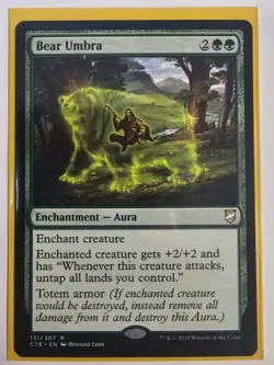 Mtg - Bear Umbra - Commander 2018 (C18) - Rare - NM - Image 1
