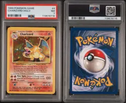 CHARIZARD 1999 POKEMON BASE SET - HOLO #4/102 - PSA 7 NEAR MINT - Image 2