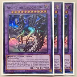 Yugioh! 3x First of the Dragonlords DUAD-EN036 Super Rare 1st Ed NM - Image 1