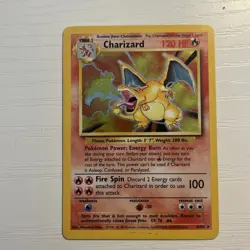 Charizard 4/102 Base Set Holo Rare PSA 4 Vintage Pokemon Card - Image 1