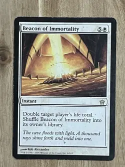 Awesome Magic The Gathering MTG Card Beacon Of Immortality 6/165 MP - Image 1