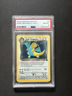 2000 Pokemon Rocket Dark Dragonite-Holo 5/82 PSA 8! - Image 1