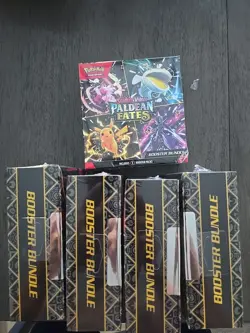 LOT OF 5 Pokemon TCG Scarlet & Violet Paldean Fates SV4.5 Booster Bundle NEW  - Image 1