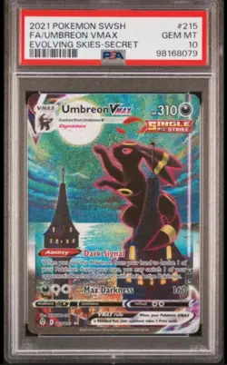 âš«ï¸MYSTERY GRADED 10 UMBREON POKEMON ULTRA RARE CARDâš«ï¸ PSA 10 |CGC 10 |BECKETT 10 - Image 1