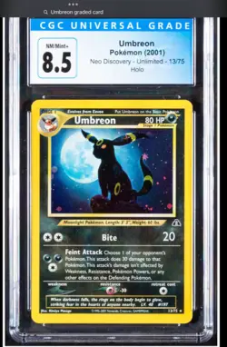 âš«ï¸MYSTERY GRADED 10 UMBREON POKEMON ULTRA RARE CARDâš«ï¸ PSA 10 |CGC 10 |BECKETT 10 - Image 3