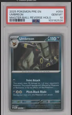 âš«ï¸MYSTERY GRADED 10 UMBREON POKEMON ULTRA RARE CARDâš«ï¸ PSA 10 |CGC 10 |BECKETT 10 - Image 4