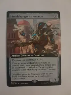 Stridehangar Automaton Ext Art NM MTG Aetherdrift Commander Magic the Gathering - Image 1