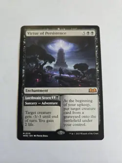 MTG Virtue of Persistence // Locthwain Scorn, NM-Mint, English Wilds of Eldraine - Image 1