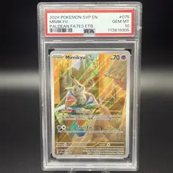 2024 POKEMON SVP EN-SV BLACK STAR PROMO #075 MIMIKYU PSA 10 - Image 1